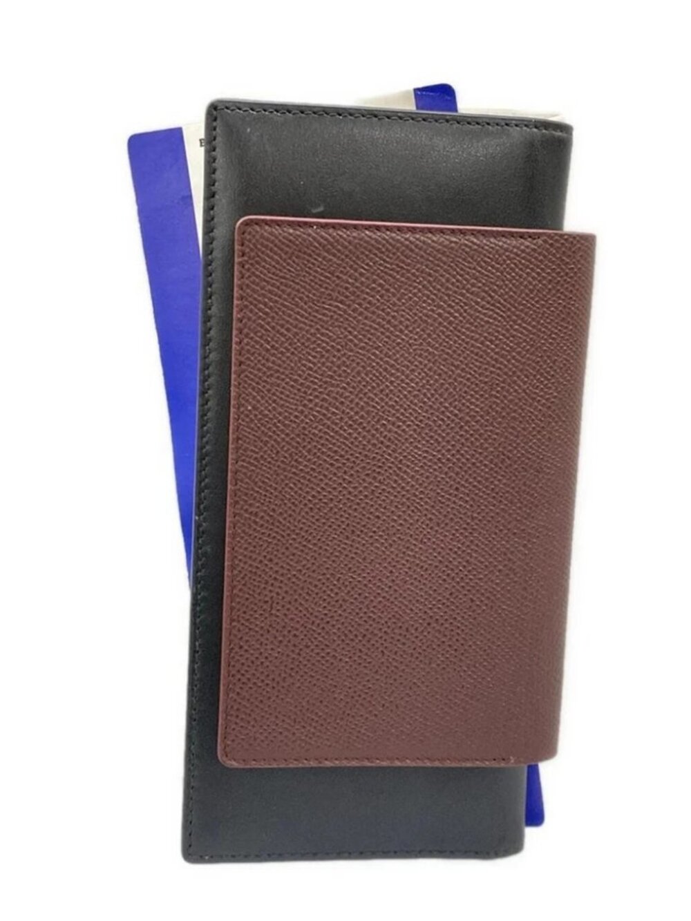 BALENCIAGA Passport long wallet 787777 Black Bordeaux Multi Leather Cellulose - - Picture 2 of 9